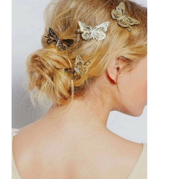 Set of four butterfly hair clips NWT - Picture 1 of 1